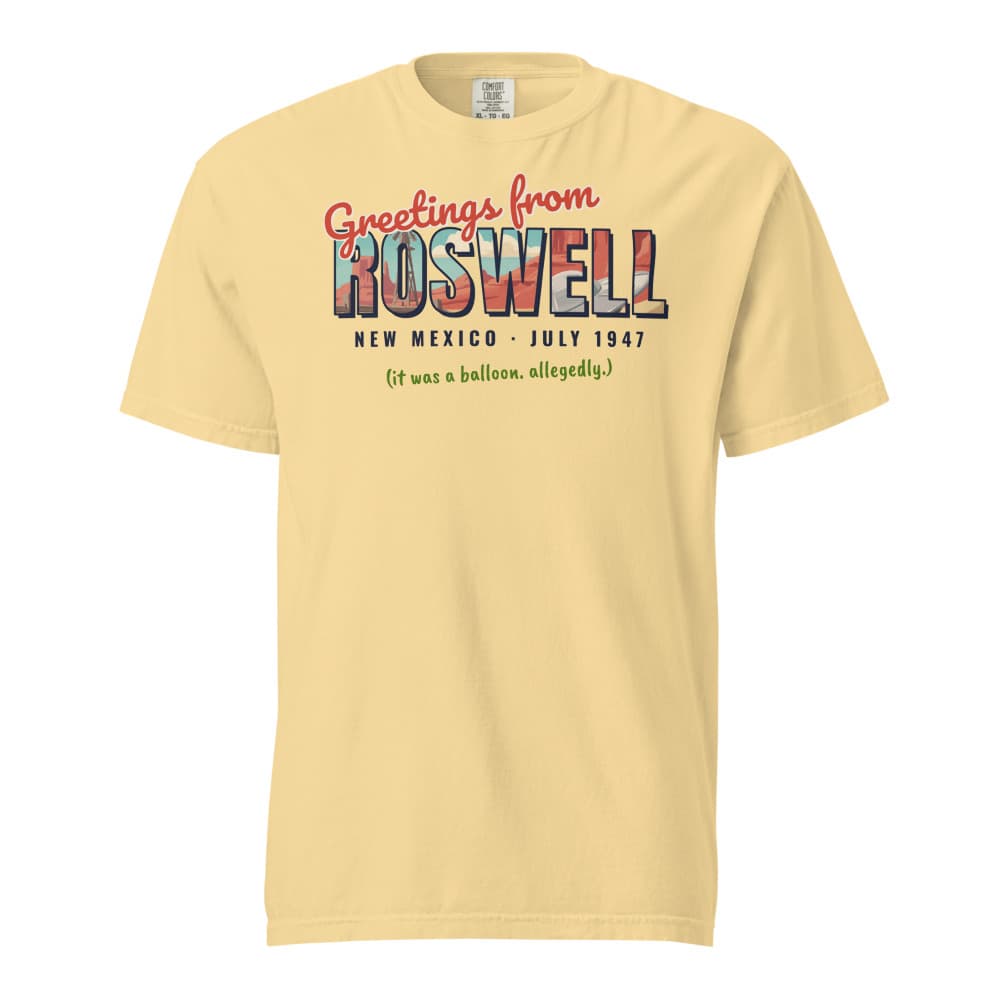 Greetings from Roswell Tee in Butter