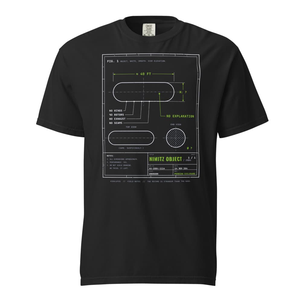 Nimitz Object Schematic Tee in Black