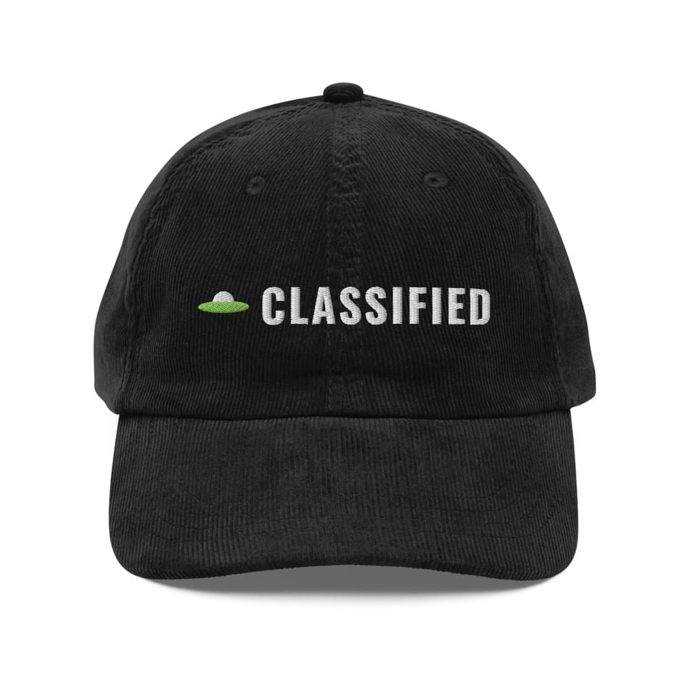 Classified Corduroy Cap in Black