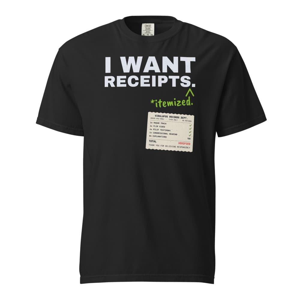 I Want Receipts Tee in Black